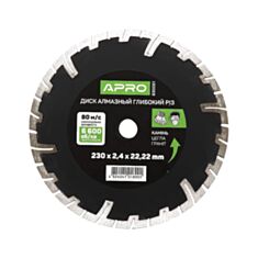 Круг алмазний Apro 830051 Глибокий Різ по бетону 230*2,4 мм - фото