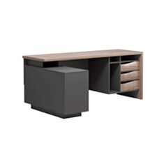 Стол компьютерный Connect 2 L дуб сонома трюфель антрацит - фото