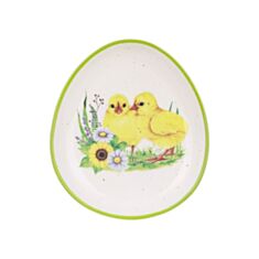 Блюдо керамическое BonaDi DM170-E Happy Easter в форме яйца 20,5*18,2 см. - фото