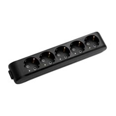 Колодка Panasonic X-Tendia 5 гнезд с заземлением черная - фото