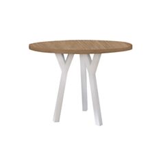 Стіл обідній Метал-Дизайн Уно-3 80 см дуб античний/білий - фото