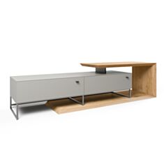 Тумба Merx Life ЛФ210 сиза/дуб лофт 26009606 - фото