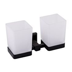 Стакан для зубных щеток двойной Aqua Rodos Leonardo 9928А Black - фото