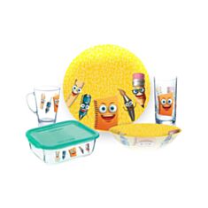 Дитячий набір посуду Luminarc Stationery P7866 5 предметів - фото