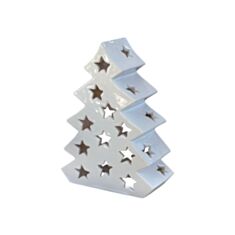 Декор елочка Eterna 1402 14*6*18,5 см белый - фото