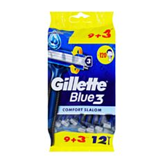 Бритва одноразова Gillette Blue Comfort Slalom 3 леза 9+3 шт - фото