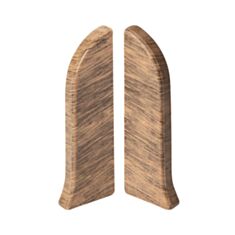 Комплект заглушок для плінтуса ТІС 0072-ПЛГЗК Дуб африканський 2 шт - фото