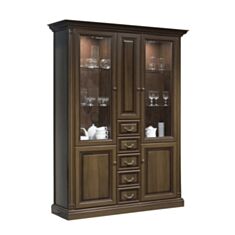 Витрина трехдверная Набукко new орех - фото