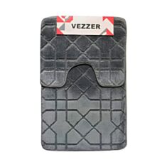 Набор ковриков для ванной и туалета Vezzer VZ0197WGr светло-серый - фото