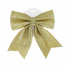 Декор новогодний Блестящий бант BonaDi J88-020 24*29 см золотой - фото