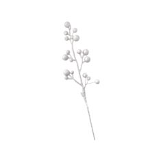 Декоративна новорічна гілка Калина Dashuri №12 45/7 см біла - фото