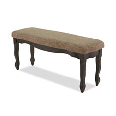 Банкетка подовжена темний горіх тканина Дарьянс - фото