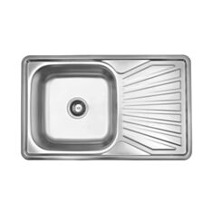 Кухонная мойка Kroner KRP-Satin 7848 0,8 мм 180 мм сатин - фото