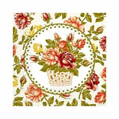 Серветки паперові Марго Кошик квітів 18 шт 33*33 см - фото