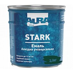 Емаль алкідна Aura Stark універсальна 38 темно-зелена 2,8 кг - фото