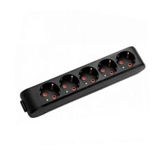 Колодка Viko Multi-let 5 гнезд с заземлением черная - фото