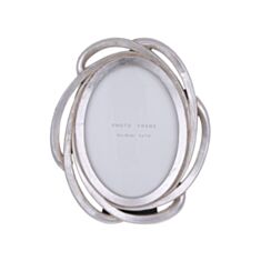 Фоторамка овальная BonaDi 431-007 12,5*17,5 см серебро - фото