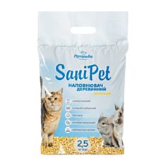 Наповнювач для котячого туалету Природа Sani Pet деревний 2,5 кг - фото