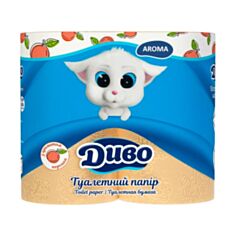 Папір туалетний Диво Персик 4 шт - фото