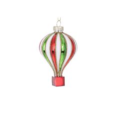 Елочная игрушка стеклянная BonaDi Воздушный шар 108-722 6*9,5 см - фото