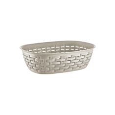 Корзина Dunya Plastik Ротанг 05207 25,2*18*7,3 см 2 л бежевий - фото