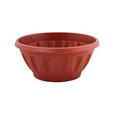 Горшок Алеана Жана с подставкой 16*7,5 см терракотовый - фото