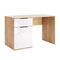 Письменный стол LuxeStudio Junior 1 дуб крафт золотой/белое дерево - фото
