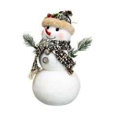 Новогодняя игрушка Elisey Снеговичок 003NS белая - фото