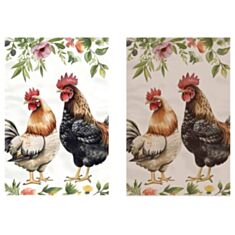 Набір кухонних рушників Limaso Happy Chickens Set Towels-02 45*65 см 2 шт - фото