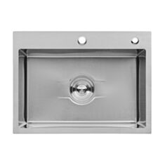 Кухонная мойка Kroner Derby Handmade KRP Brush-5843HM встроенная 58*43 см - фото
