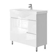 Тумба Ювента Моника М4-87 с умывальником Vittoria 87 см - фото