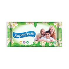Вологі серветки SuperFresh для всієї родини 60 шт - фото