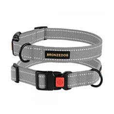 Нашийник для собак BronzeDog Сotton 53/1515Б/Т XL 43-66 см сірий - фото