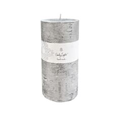 Свічка циліндр Candy Light С10*20/1-9.1 срібна - фото