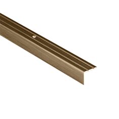 Порог алюминиевый Алюсервис ПАС-1082 рифленый 23,5*19 мм 270 см рустик паркетный - фото