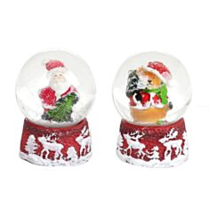 Декоративна водяна куля Санта, Ведмедик BonaDi 129-038 6,5 см 2 дизайни - фото