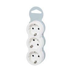 Трійник Legrand 50656 із заземленням білий - фото