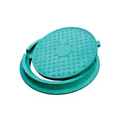 Люк каналізаційний Spark 30288-82 полімерпіщаний 4,5 т зелений - фото