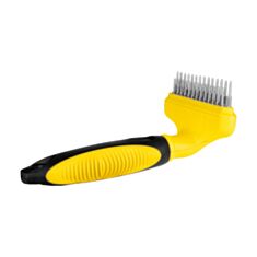 Гребінець-граблі для котів Bronzedog 0101-019 дворядний 15*9 см - фото