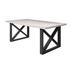 Столик журнальный Металл-Дизайн Люксор мини 110*60 см аляска/черный - фото