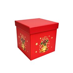 Коробка подарункова Дім Упаковки Новорічна 4110116404 14,5*14,5*14,5 см - фото