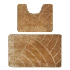 Набір килимків для ванної та туалету Banyolin коричневий - фото
