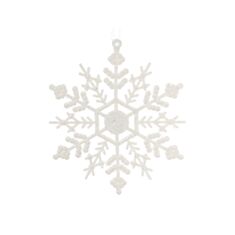 Іграшка на ялинку Сніжинка BonaDi 788-124 12 см біла - фото