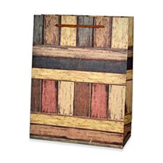 Пакет подарочный Гулливер Забор 280181 крафтовый 23 см - фото