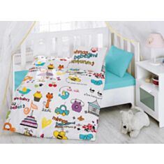 Комплект постельного белья Cotton Box Baby Ranforce MULTI Bebek White 100*150 - фото