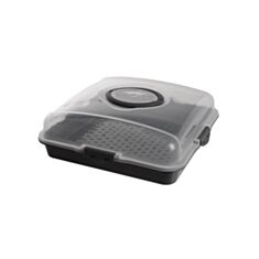 Тортовница Violet House 0036 Каризму Antrasit антрацит/прозрачная - фото