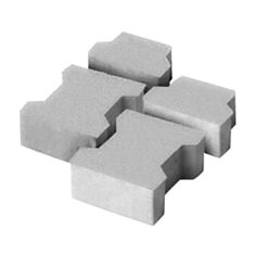 Плитка тротуарная Мой Двор Гантель 8 серая - фото