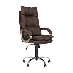 Крісло для керівників Nowy Styl Yappi Tilt CHR68 P ECO-35 коричневе - фото
