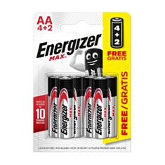 Батарейка Energizer MAX LR6 AA 4+2 шт - фото