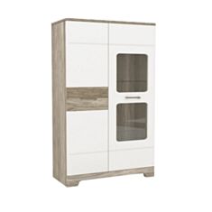 Вітрина Mulatto C дуб/білий глянець - фото